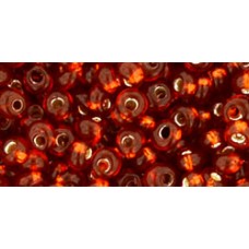 Японский бисер магатама TOHO Beads 3мм Silver-Lined Burnt Orange (2208) - 250гр