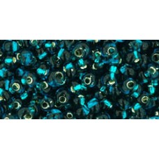Японский бисер магатама TOHO Beads 3мм Silver-Lined Teal (27BD)