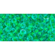 Магатама ТОХО 3мм Inside-Color Aqua/Opaque Yellow-Lined (307) - 250гр