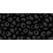 Магатама ТОХО 3мм Opaque-Frosted Jet (49F) - 250гр