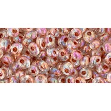 Магатама ТОХО 3мм Inside-Color Rainbow Crystal/Sandstone-Lined (784) - 250гр