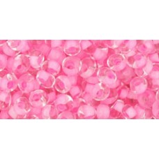 Японский бисер магатама TOHO Beads 3мм Inside-Color Crystal/Neon Carnation-Lined (969)
