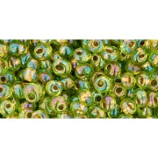 Магатама ТОХО 3мм Gold-Lined Rainbow Peridot (996) - 250гр