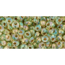 Японский бисер магатама TOHO Beads 3мм Gold-Lined Rainbow Lt Jonquil (998)