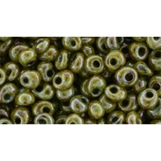 Японский бисер магатама TOHO Beads 3мм HYBRID Opaque Luster - Transparent Green (Y182)