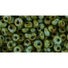 Японский бисер магатама TOHO Beads 3мм HYBRID Turquoise - Picasso (Y307)