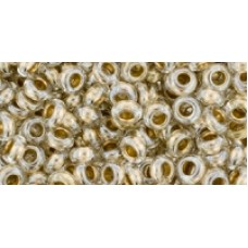 Деми раунд ТОХО 6/0 Gold-Lined Crystal (989) - 100гр