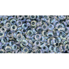 Бисер Деми Раунд ТОХО 8/0 Inside-Color Rainbow Crystal/Montana Blue-Lined (773) - 100гр