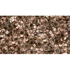 Бисер Деми Раунд ТОХО 8/0 PermaFinish - Copper-Lined Crystal (PF740) - 100гр
