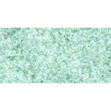 Бисер Деми Раунд ТОХО 11/0 Inside-Color Crystal/Mint-Lined (1065) - 100гр