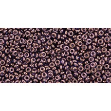 Деми раунд ТОХО 11/0 Gold-Lustered Amethyst (201) - 100гр