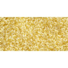Бисер Деми Раунд ТОХО 11/0 Inside-Color Crystal/Lt Jonquil-Lined (352) - 100гр