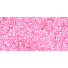 Бисер Деми Раунд ТОХО 11/0 Inside-Color Crystal/Cotton Candy-Lined (379) - 100гр