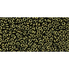Деми раунд ТОХО 11/0 Gold-Lustered Dk Antique Bronze (422) - 100гр