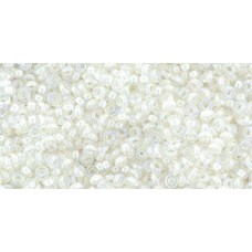 Бисер Деми Раунд ТОХО 11/0 Inside-Color Rainbow Crystal/Creme-Lined (777) - 100гр