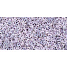 Бисер Деми Раунд ТОХО 11/0 Inside-Color Rainbow Crystal/Pale Lavender-Lined (786) - 100гр