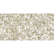 Деми раунд ТОХО 11/0 PermaFinish - Silver-Lined Frosted Crystal (PF21F) - 100гр