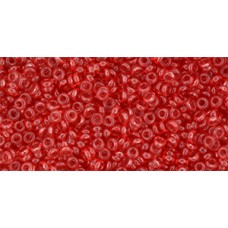 Деми раунд ТОХО 11/0 HYBRID Transparent - Aurora Red (YPS0042) - 100гр