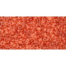 Деми раунд ТОХО 11/0 HYBRID Transparent - Flame (YPS0052) - 100гр