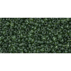 Деми раунд ТОХО 11/0 HYBRID Transparent - Green Flash (YPS0064) - 100гр