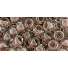 Круглый бисер ТОХО 3/0 Inside-Color Crystal/Antique Plum-Lined (1071) - 250гр