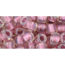 Круглый бисер ТОХО 3/0 Inside-Color Crystal/Rose Gold-Lined (267) - 250гр