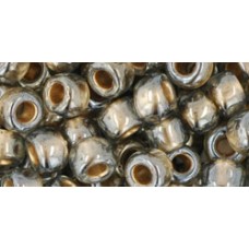 Круглый бисер ТОХО 3/0 Gold-Lined Black Diamond (993) - 250гр