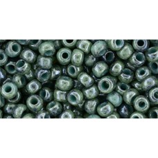 Круглый бисер ТОХО 6/0 Marbled Opaque Turquoise/Blue (1207) - 250гр