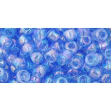 Круглый бисер ТОХО 6/0 Transparent-Rainbow Lt Sapphire (168) - 250гр