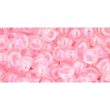 Круглый бисер ТОХО 6/0 Transparent-Rainbow Ballerina Pink (171D) - 250гр
