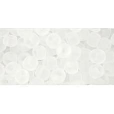 Круглый бисер ТОХО 6/0 Transparent-Frosted Crystal (1F) - 250гр
