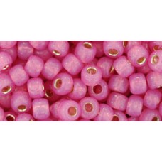 Круглый бисер ТОХО 6/0 Silver-Lined Milky Mauve (2106) - 250гр