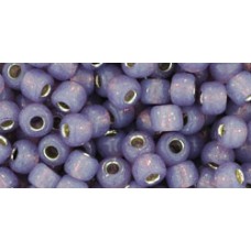 Японский круглый бисер TOHO Beads 6/0 Silver-Lined Milky Lavender (2124)