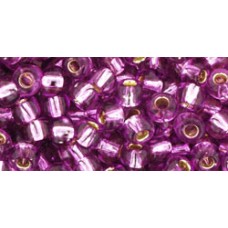 Круглый бисер ТОХО 6/0 Silver-Lined Lt Grape (2219) - 250гр