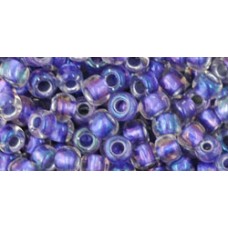 Круглый бисер ТОХО 6/0 Inside-Color Rainbow Crystal/Metallic Purple-Lined (265) - 250гр