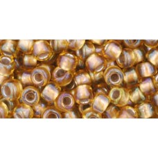 Круглый бисер ТОХО 6/0 Gold-Lined Topaz (278) - 250гр