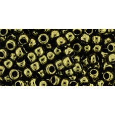 Круглый бисер ТОХО 6/0 Gold-Lustered Dk Antique Bronze (422) - 250гр