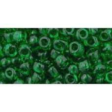 Круглый бисер ТОХО 6/0 Transparent Grass Green (7B) - 250гр