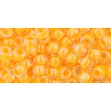 Круглый бисер ТОХО 6/0 Luminous Neon Tangerine (801) - 250гр