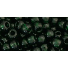 Круглый бисер ТОХО 6/0 Transparent Green Emerald (939) - 250гр