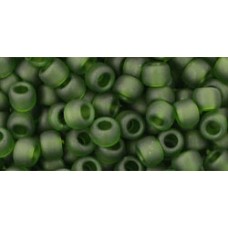 Круглый бисер ТОХО 6/0 Transparent-Frosted Olivine (940F) - 250гр