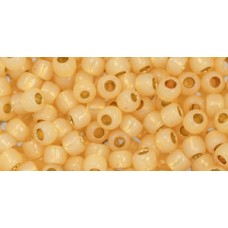 Круглый Бисер ТОХО 6/0 PermaFinish Translucent Silver-Lined Lt Topaz (PF2110) - 250гр