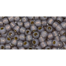 Круглый Бисер ТОХО 6/0 PermaFinish Translucent Silver-Lined Gray (PF2115) - 250гр