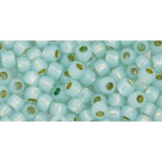 Круглый Бисер ТОХО 6/0 PermaFinish Translucent Silver-Lined Lt Aqua (PF2116) - 250гр