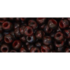 Круглый бисер ТОХО 6/0 HYBRID Pepper Red - Picasso (Y304) - 250гр