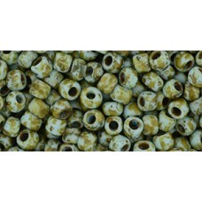 Круглый бисер ТОХО 6/0 HYBRID Opaque-Frosted Cornflower - Picasso (Y309F) - 250гр