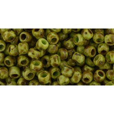 Круглый бисер ТОХО 6/0 HYBRID Sour Apple - Picasso (Y310) - 250гр