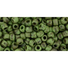 Круглый бисер ТОХО 6/0 HYBRID Opaque-Frosted Mint Green - Picasso (Y321F) - 250гр