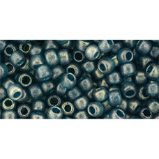 Круглый бисер ТОХО 6/0 HYBRID Sueded Gold Transparent Capri Blue (Y632) - 250гр