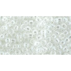 Круглый бисер ТОХО 8/0 Transparent-Lustered Crystal (101) - 250гр